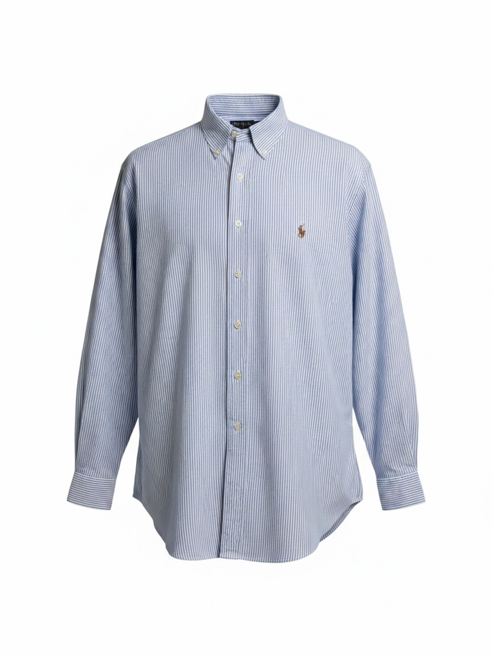 Ralph Lauren Yarmouth Blue Stripe Oxford Shirt 16.5 35